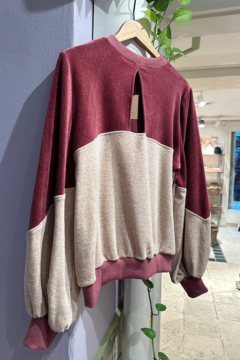 Froks Isabel Sweatshirt / Rhubarb & Desert sand